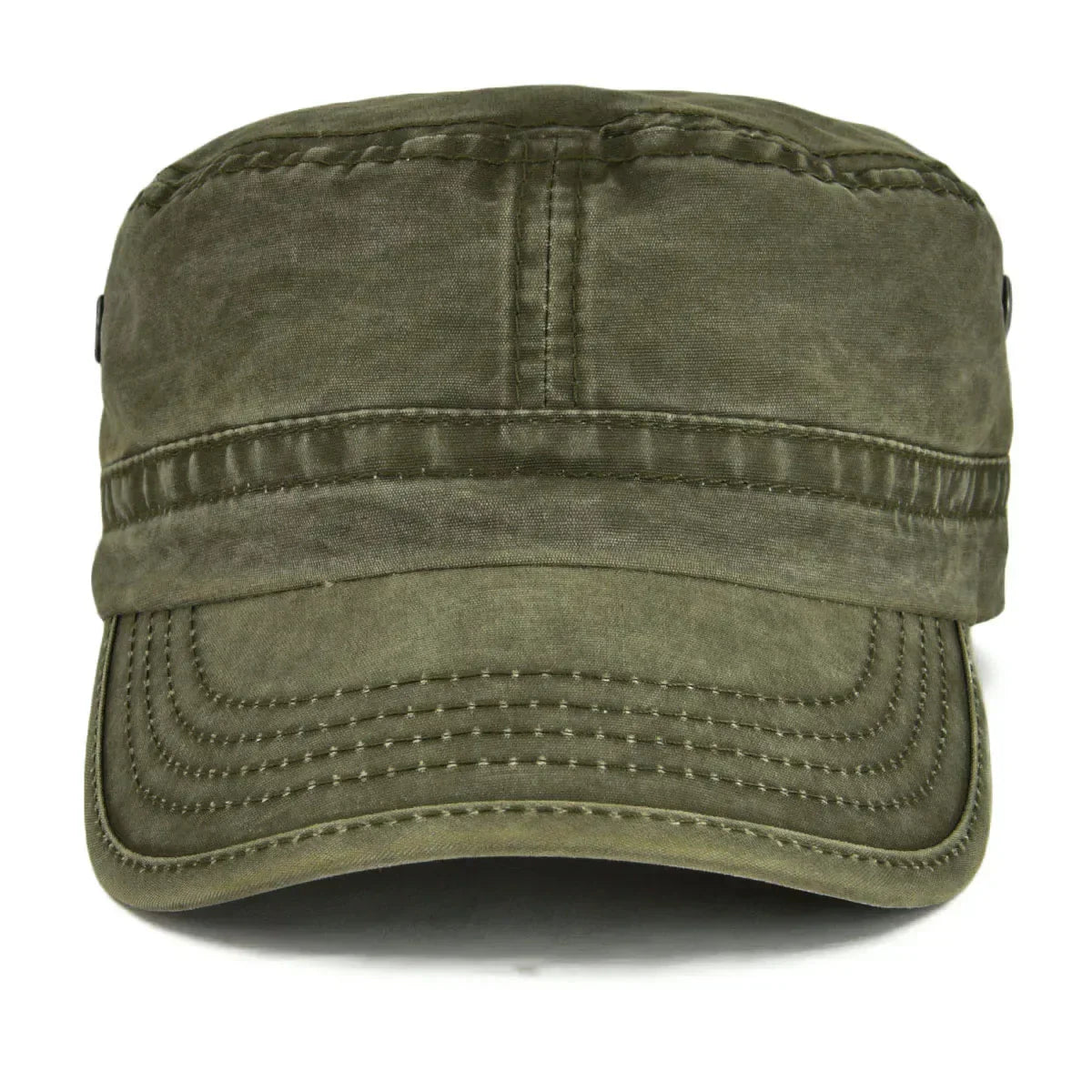 Men's Vintage Adjustable Military-Style Cap