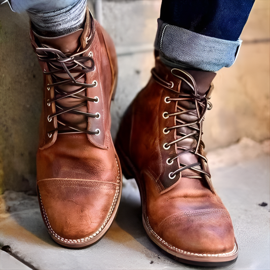 Men's Vintage Lace-Up Boots