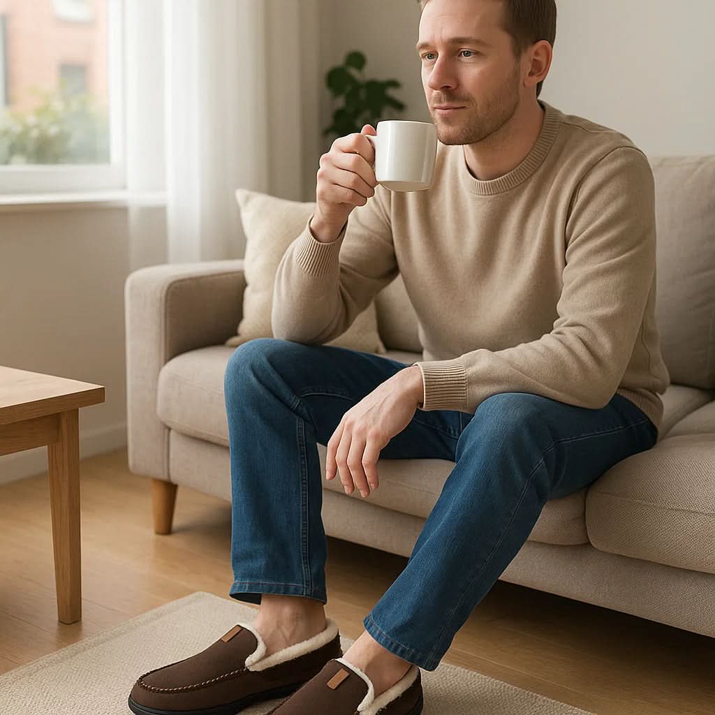 Men's Warm Faux Wool Slippers
