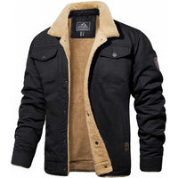 Men's Warm Sherpa-Lined Utility Jacket