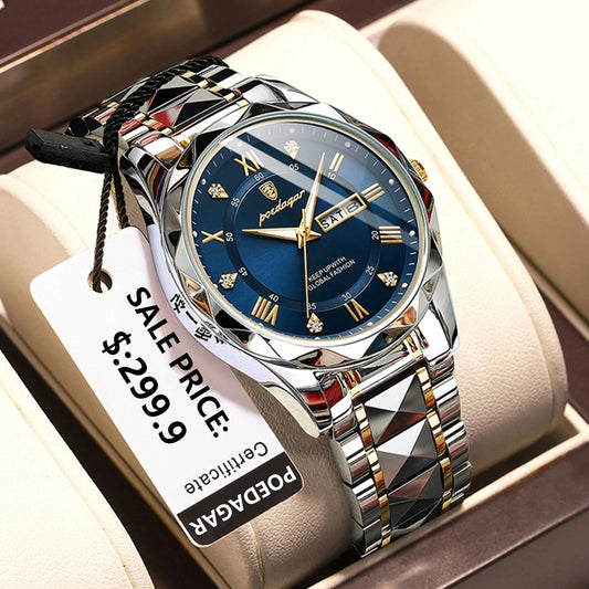 Men's Waterproof Luxury Watch with Luminous Display