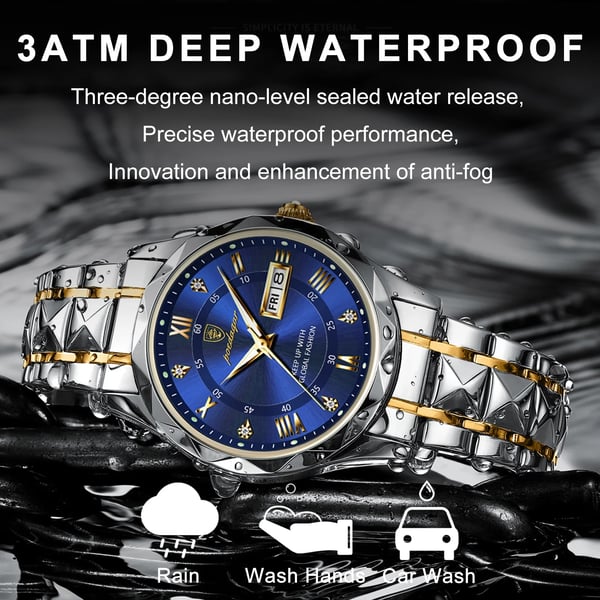 Men's Waterproof Luxury Watch with Luminous Display