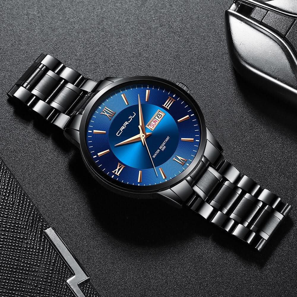 Men's Waterproof Stainless Steel Quartz Sports Watch
