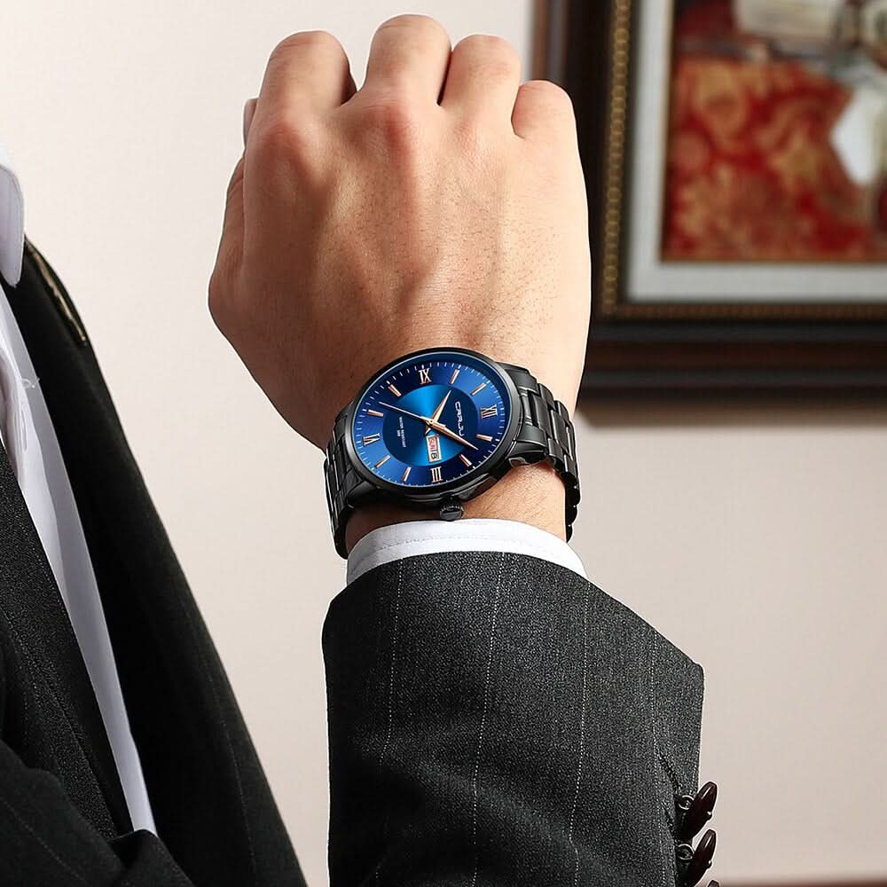 Men's Waterproof Stainless Steel Quartz Sports Watch