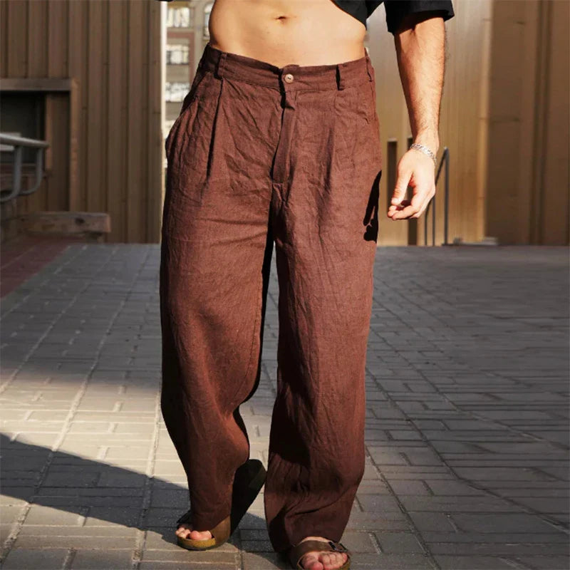 Men's Wide-Leg Casual Trousers