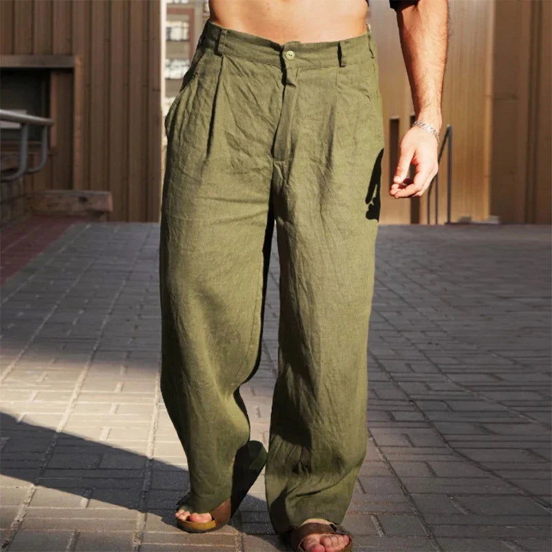 Men's Wide-Leg Casual Trousers