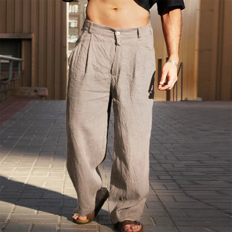 Men's Wide-Leg Casual Trousers