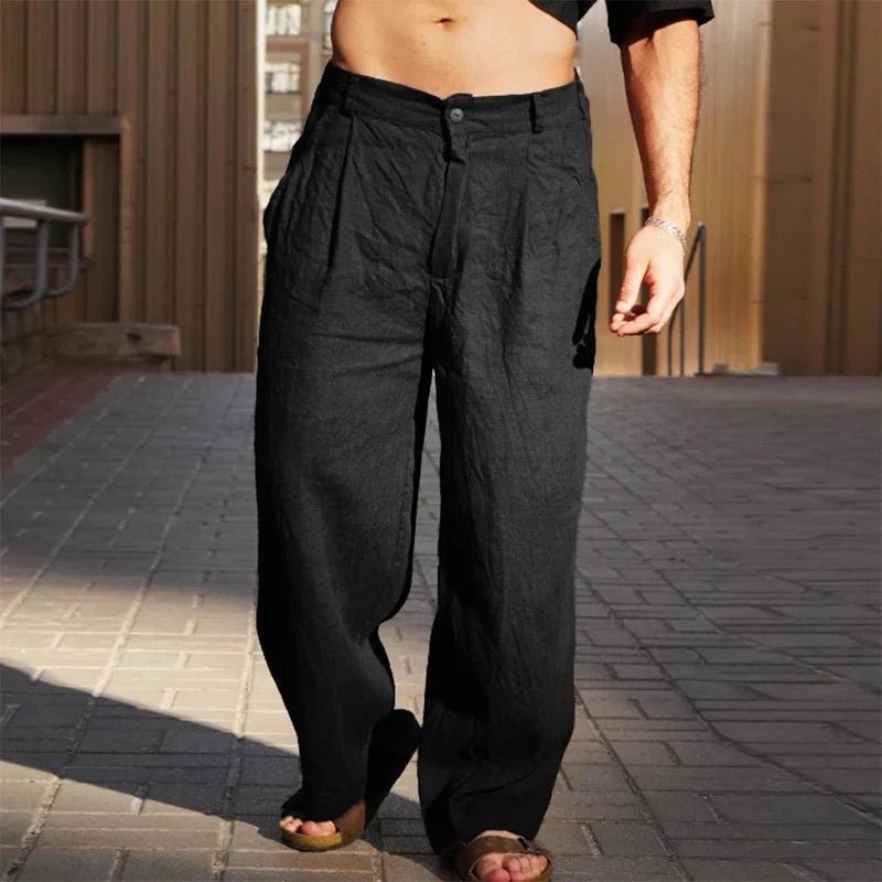 Men's Wide-Leg Casual Trousers
