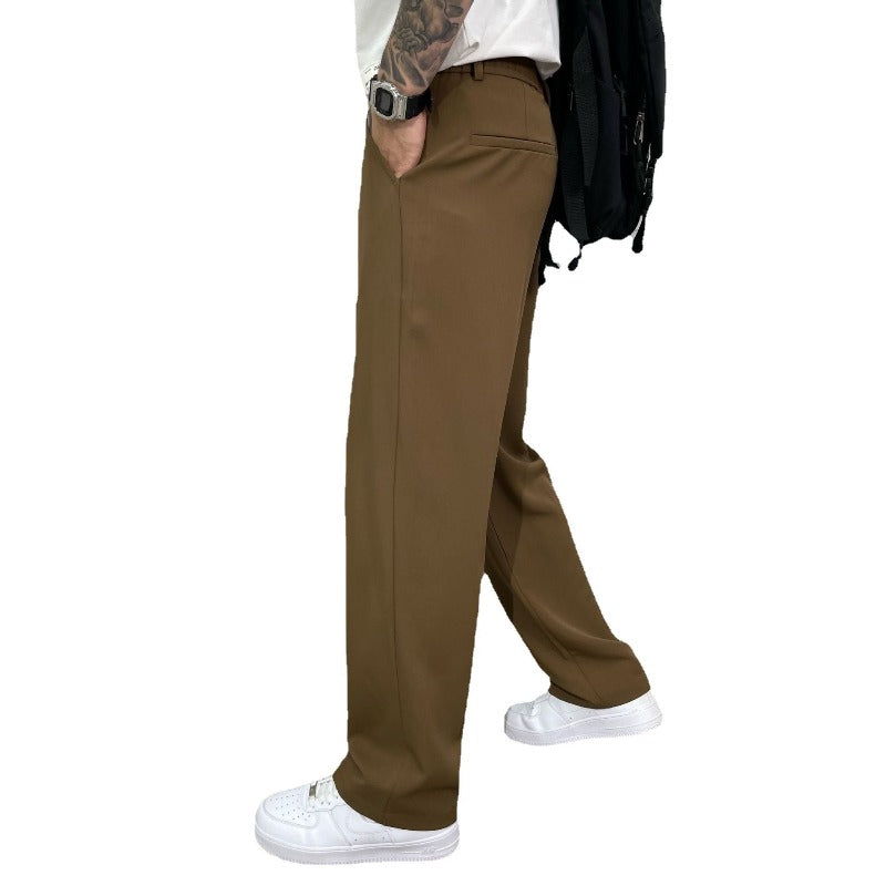Men's Wide-Leg Pleated Trousers