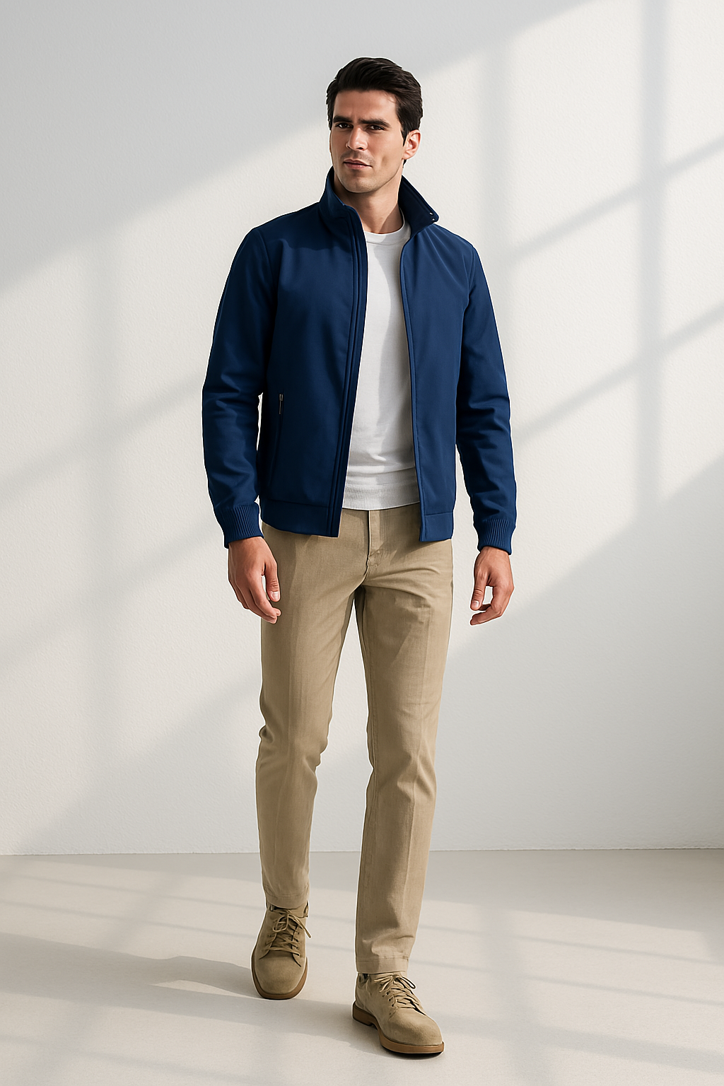 Men's Wind-Resistant Summer Jacket - Comfortable Minimalist Design