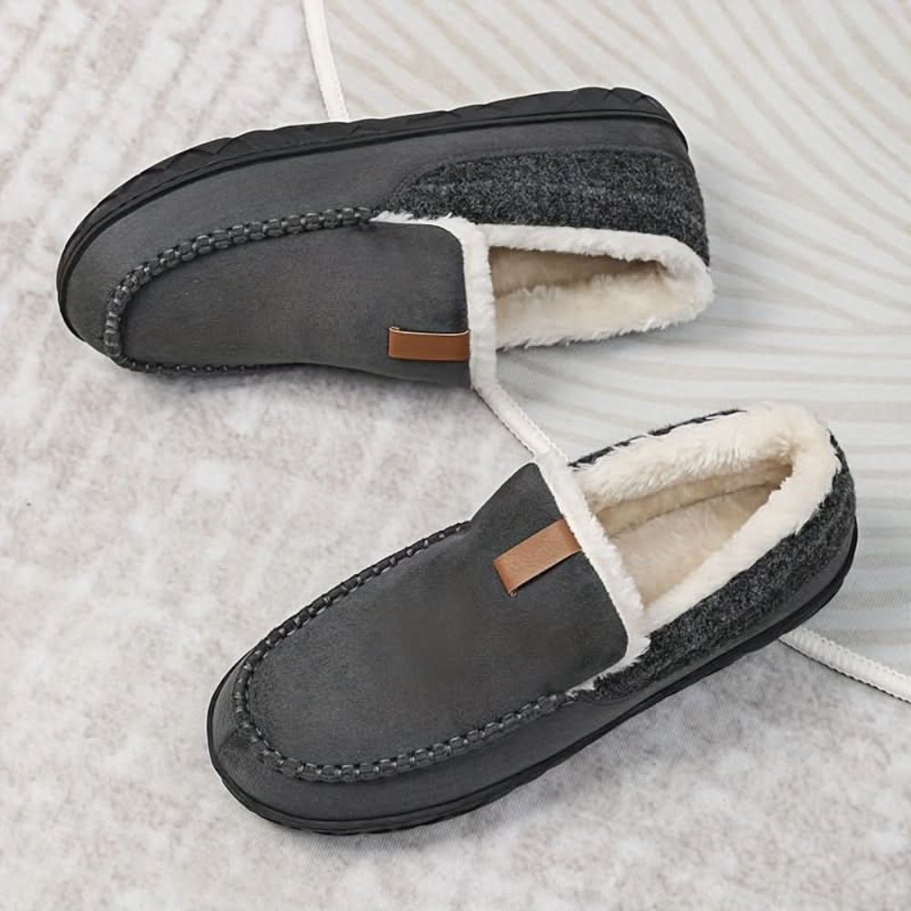 Men's Winter Slippers – Warm Lined Slippers with Non-Slip Sole