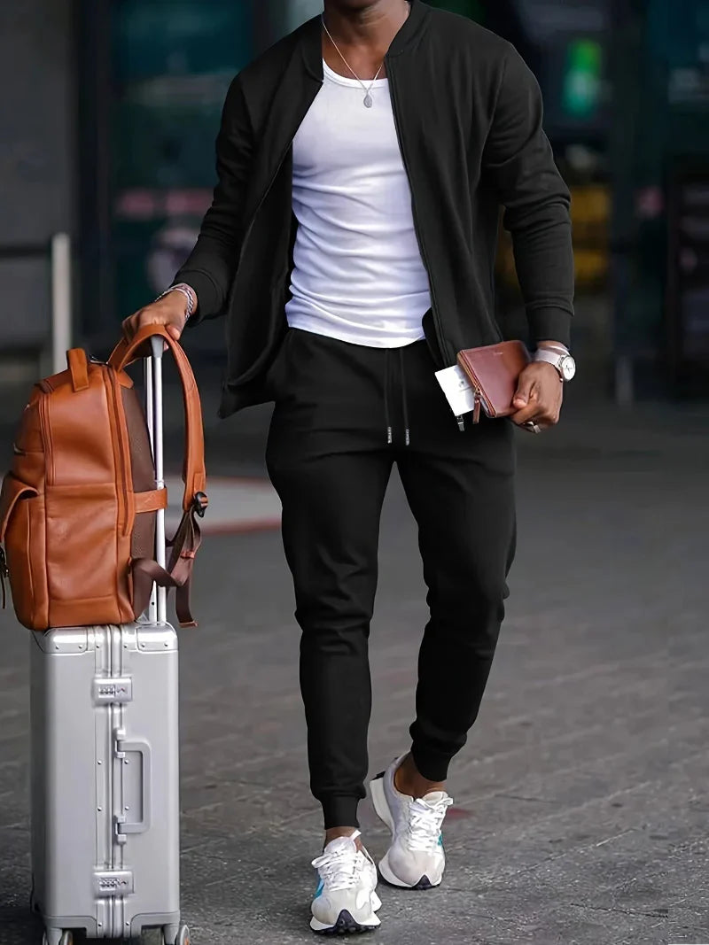 Men's Zip Jacket and Trousers Set