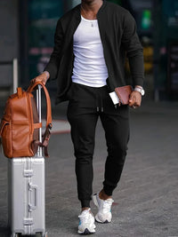 Men's Zip Jacket and Trousers Set