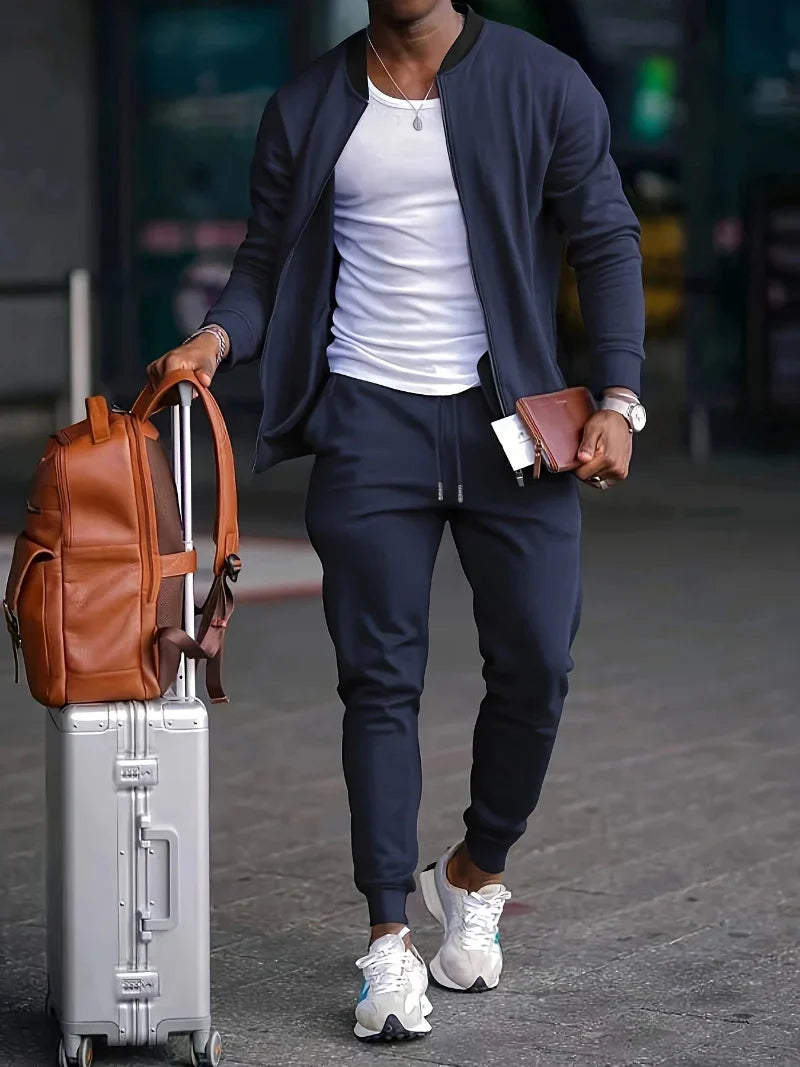 Men's Zip Jacket and Trousers Set