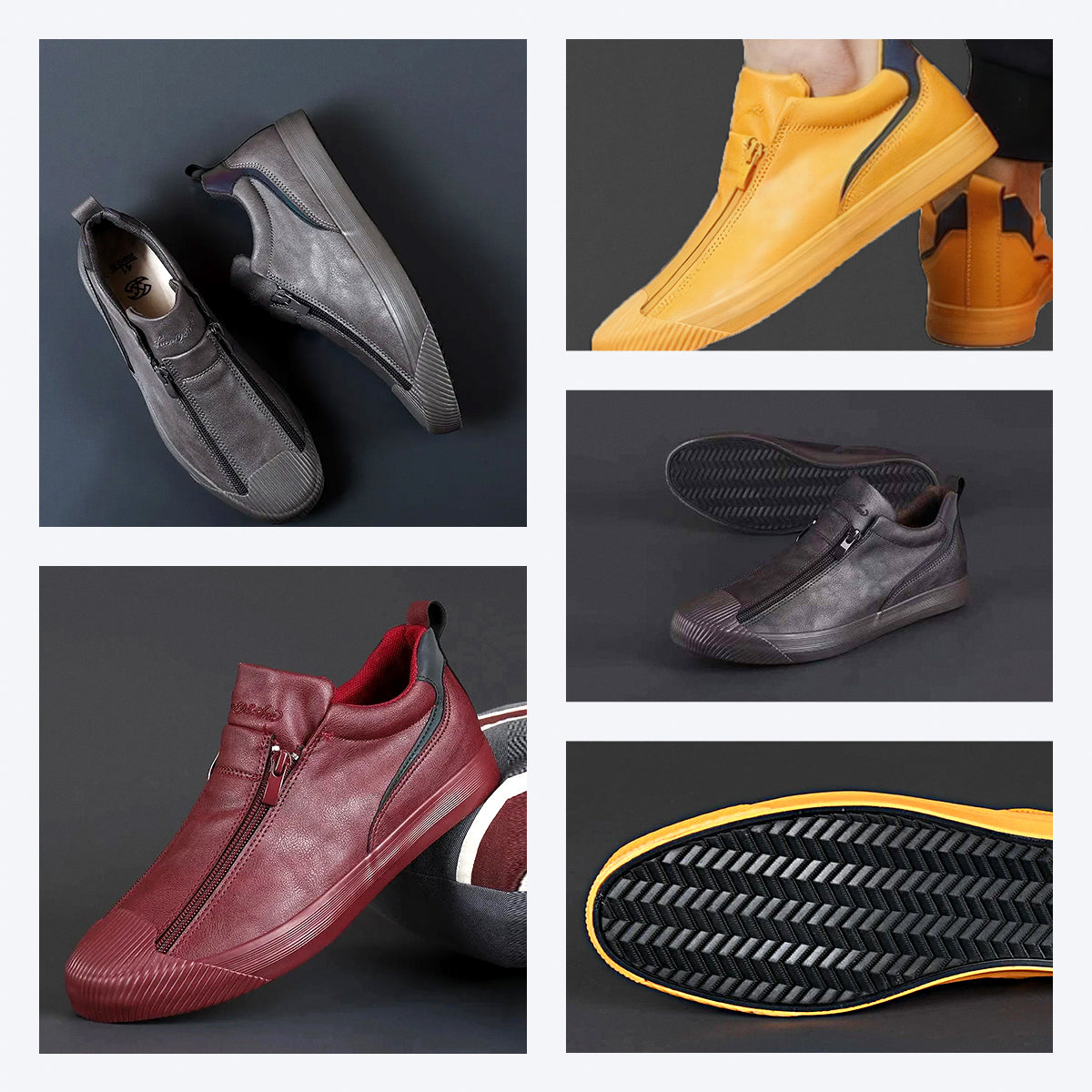 Men's Zippered Sneakers
