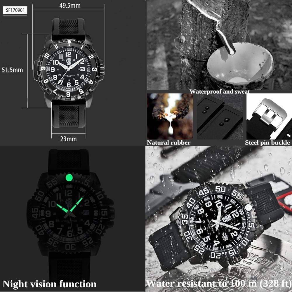 Military Tactical Waterproof Survival Watch