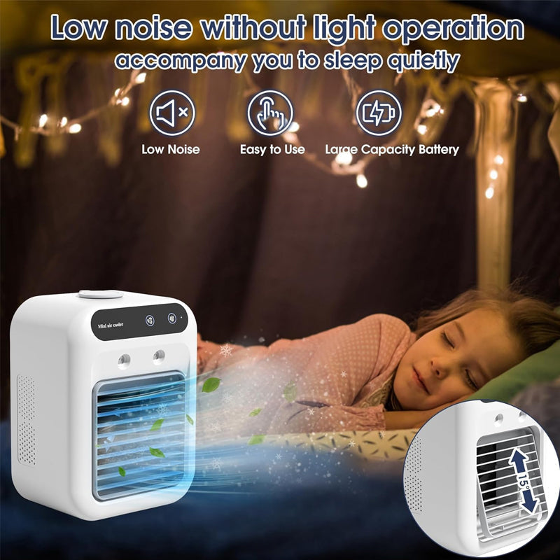 Mini Portable Air Conditioner with Cooling and Humidifying Functions