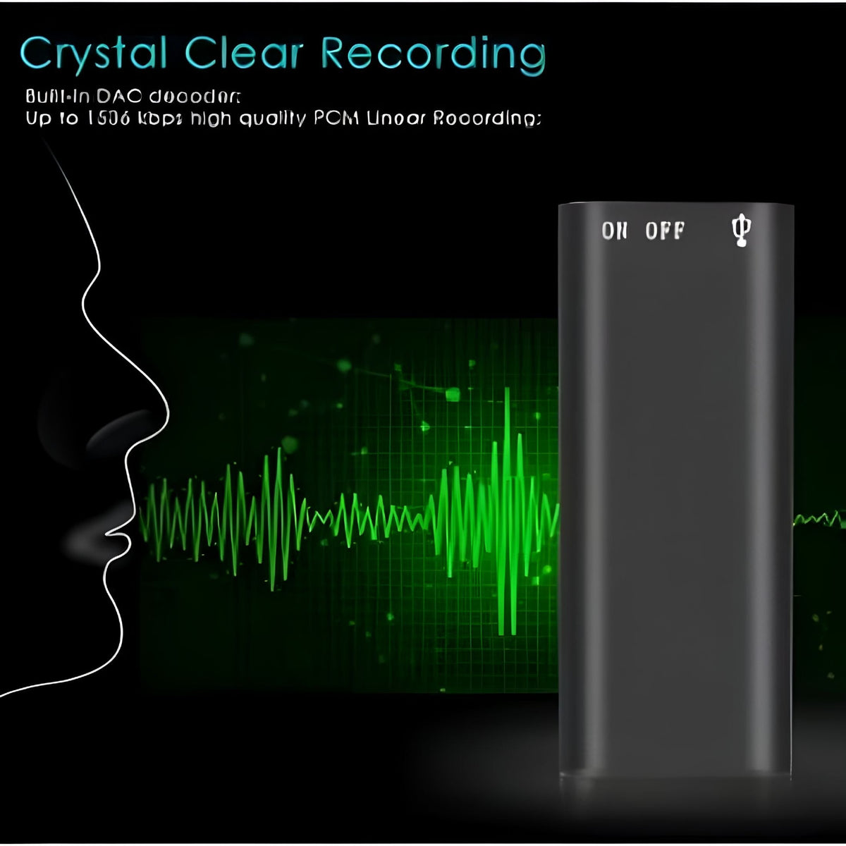 Mini Voice Recorder for Notes and Interviews