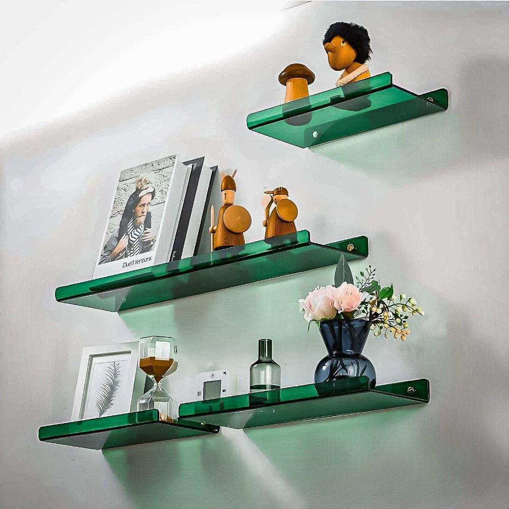 Minimalist Floating Acrylic Wall Shelf for Display and Storage