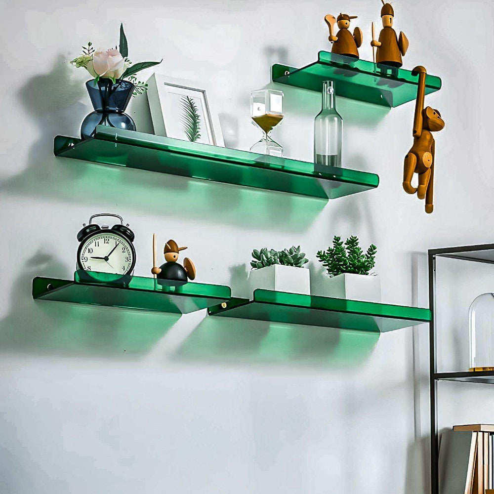 Minimalist Floating Acrylic Wall Shelf for Display and Storage