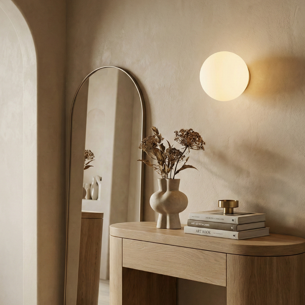 Minimalist Glass Wall Light for Living Room and Bedroom Decoration