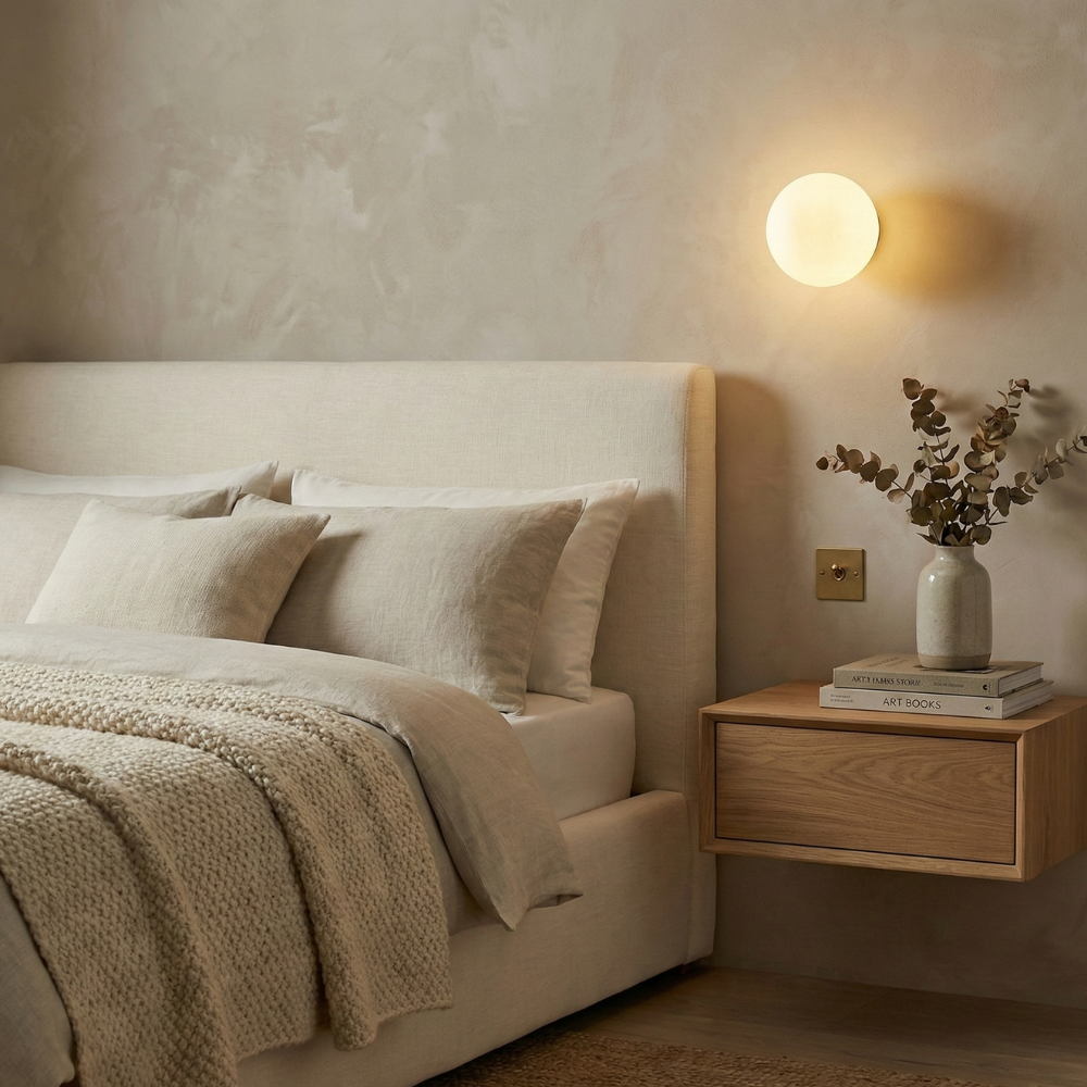 Minimalist Glass Wall Light for Living Room and Bedroom Decoration