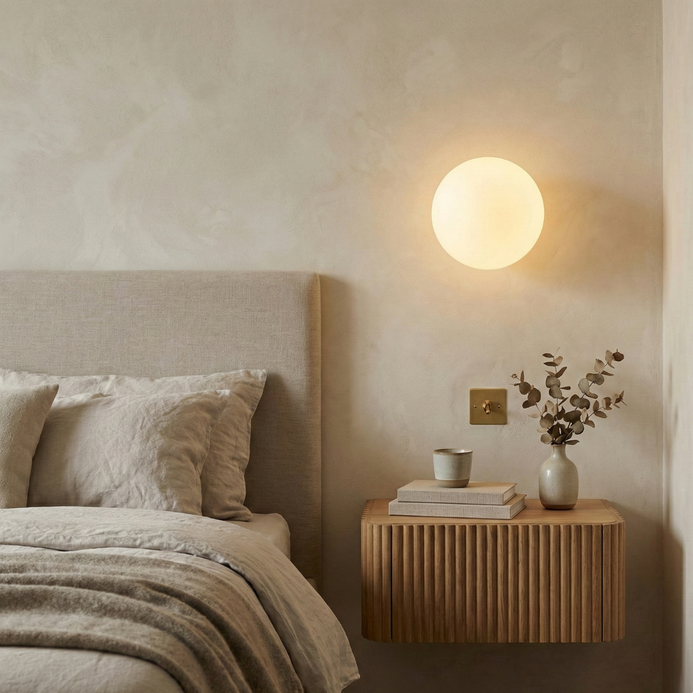 Minimalist Glass Wall Light for Living Room and Bedroom Decoration