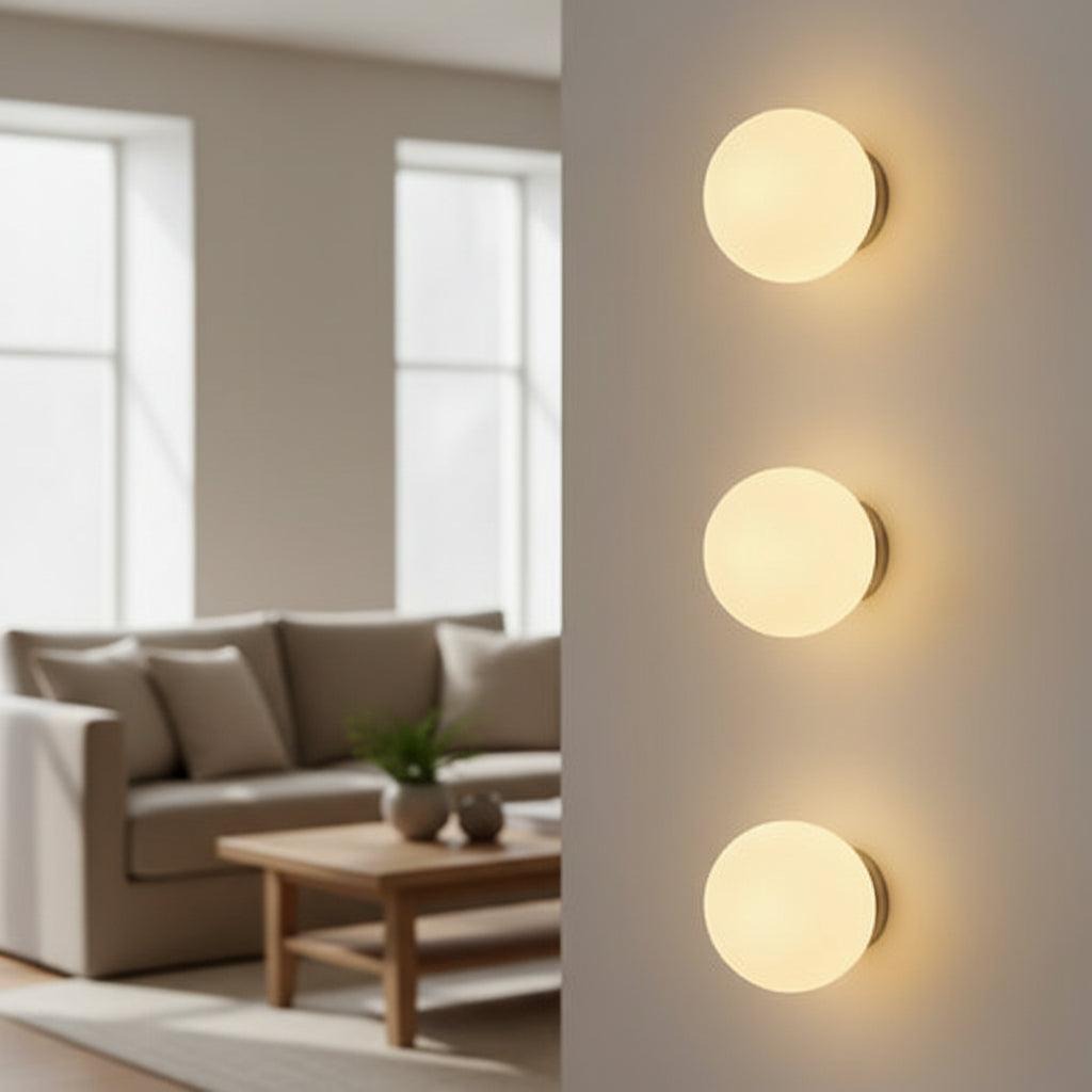 Minimalist Glass Wall Light for Living Room and Bedroom Decoration