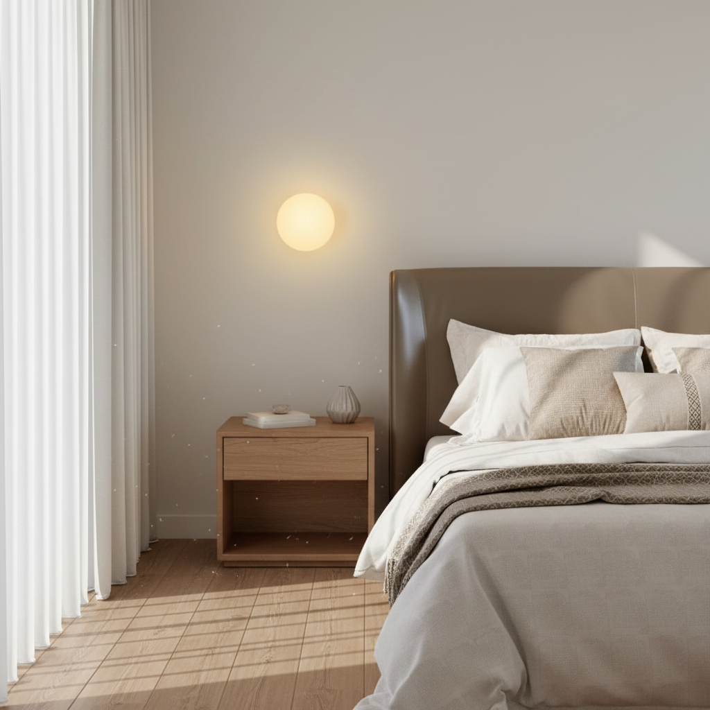 Minimalist Glass Wall Light for Living Room and Bedroom Decoration