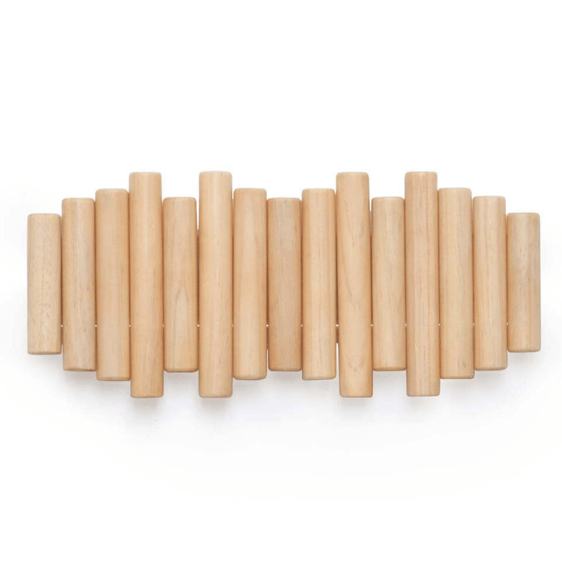 Minimalist Wall-Mounted Wooden Coat Rack