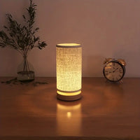 Minimalist Wooden Bedside Lamp with Soft Warm Light
