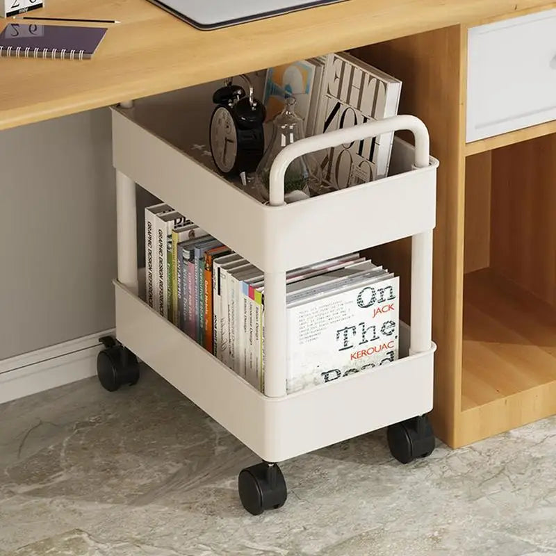 Mobile Library Cart on Wheels