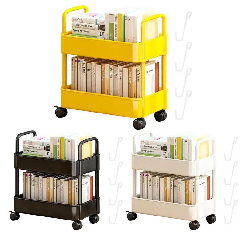 Mobile Library Cart on Wheels