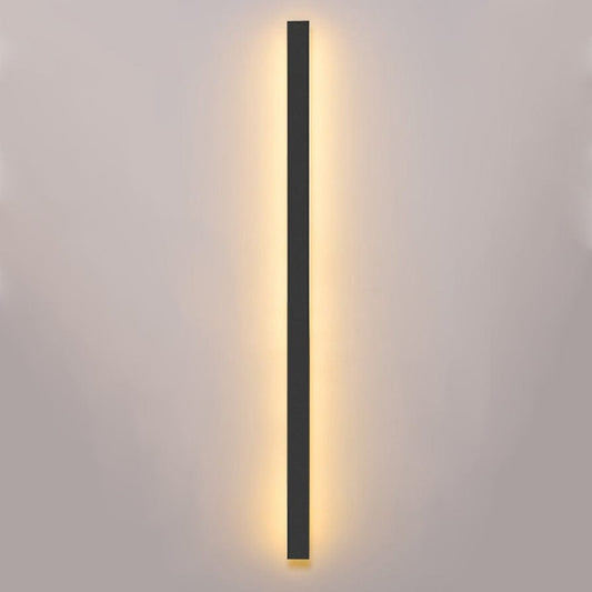 Modern Backlit Aluminum Outdoor Wall Sconce Light