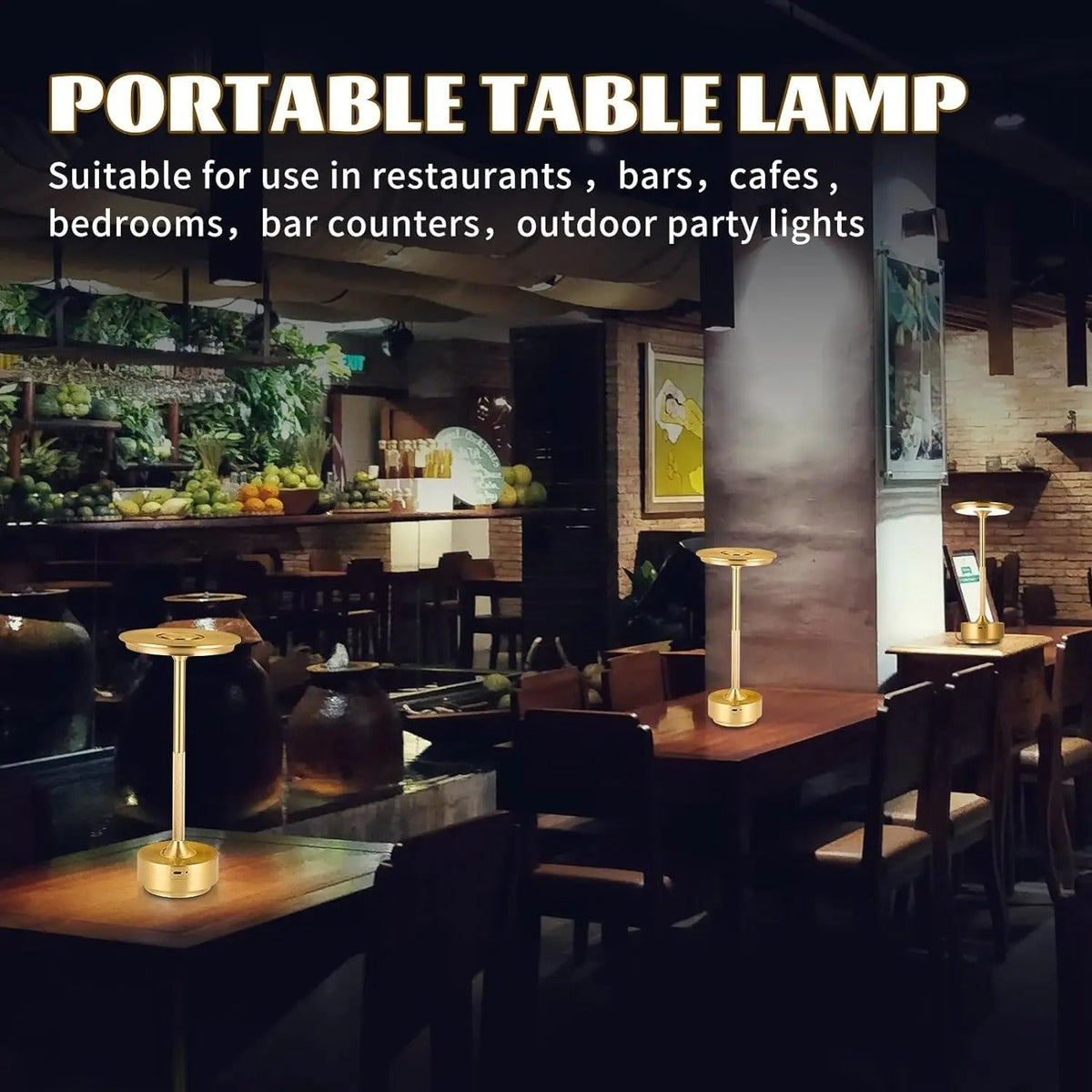Modern Cordless Table Lamp - Rechargeable with LED Touch Sensor