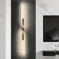 Modern Geometric LED Wall Sconce in Black Finish - Minimalist Accent Lighting