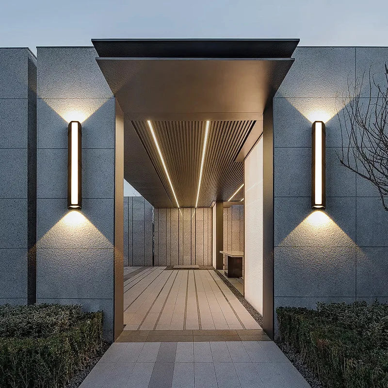 Modern LED Outdoor Wall Light - IP65 Aluminium