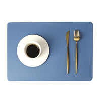 Modern Rectangular Waterproof PU Leather Placemats