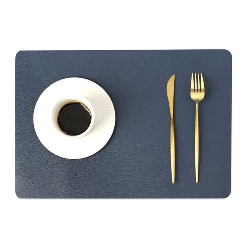 Modern Rectangular Waterproof PU Leather Placemats