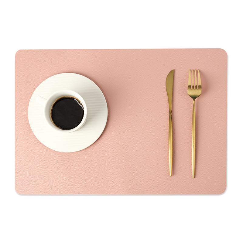 Modern Rectangular Waterproof PU Leather Placemats