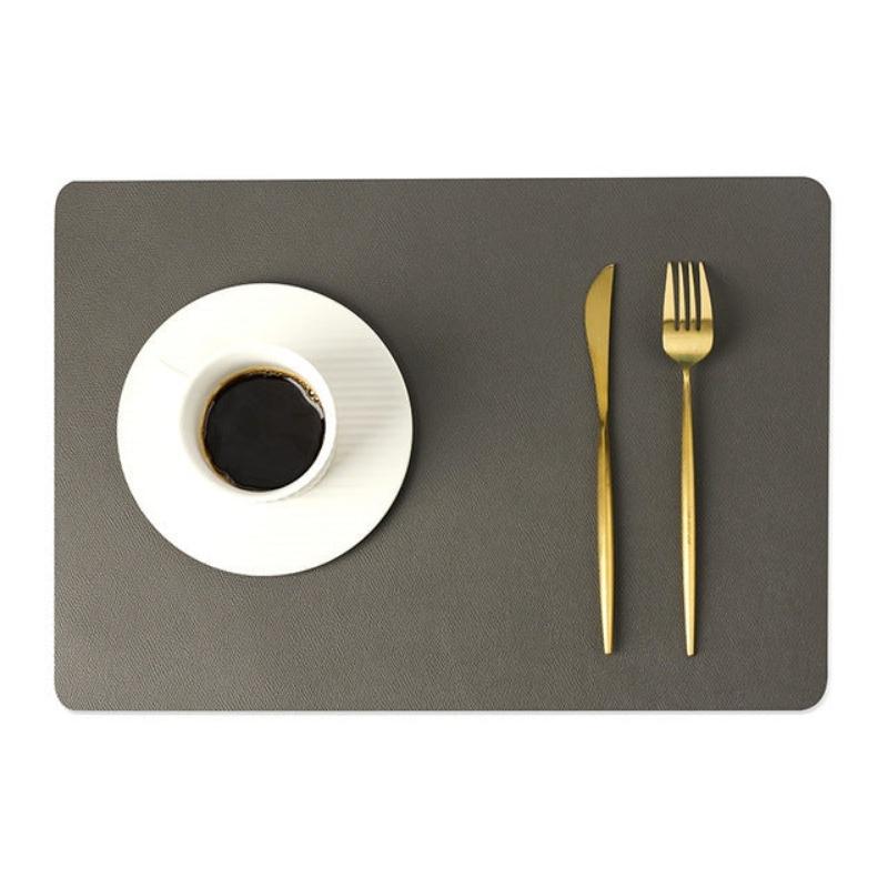 Modern Rectangular Waterproof PU Leather Placemats