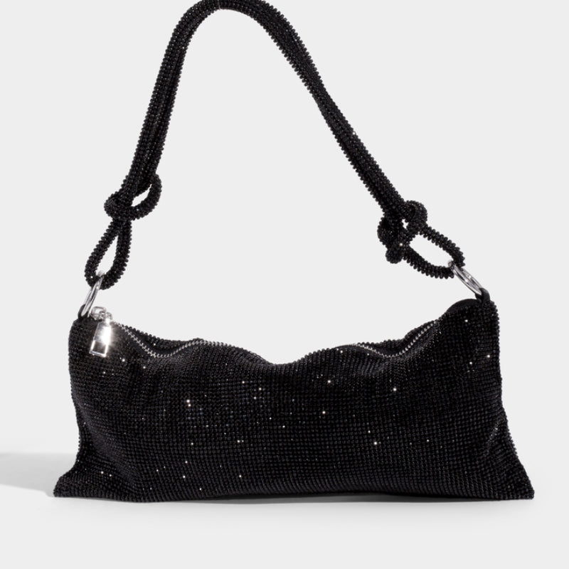 Modern Shoulder Bag with Adjustable Strap and Glamorous Finish