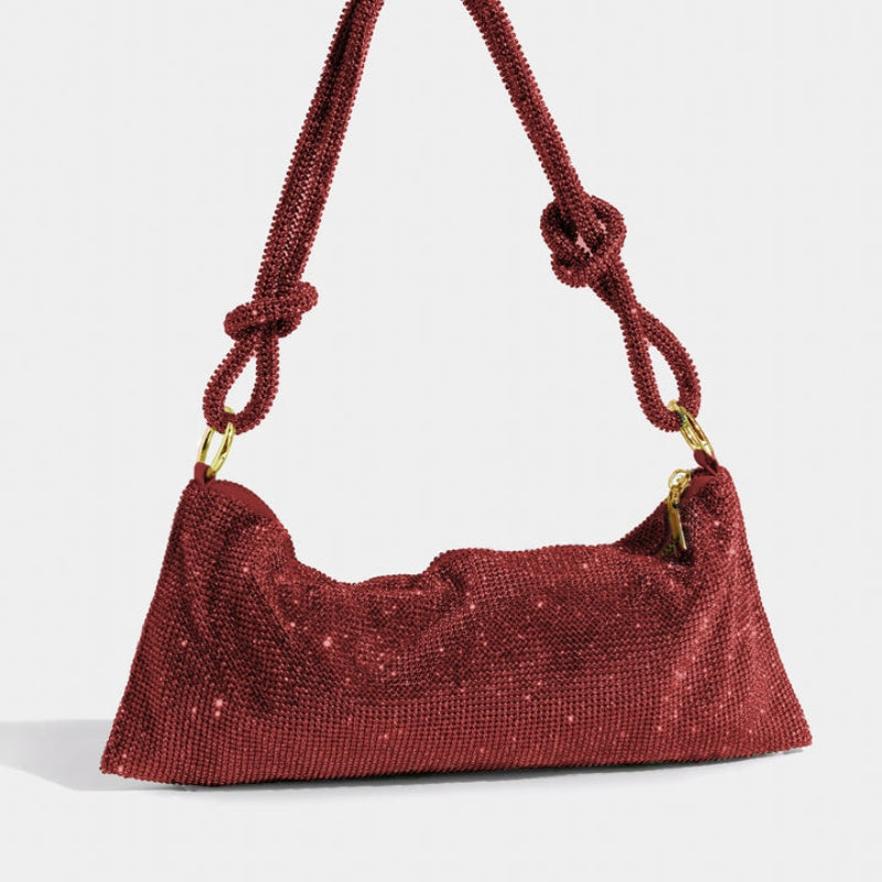 Modern Shoulder Bag with Adjustable Strap and Glamorous Finish