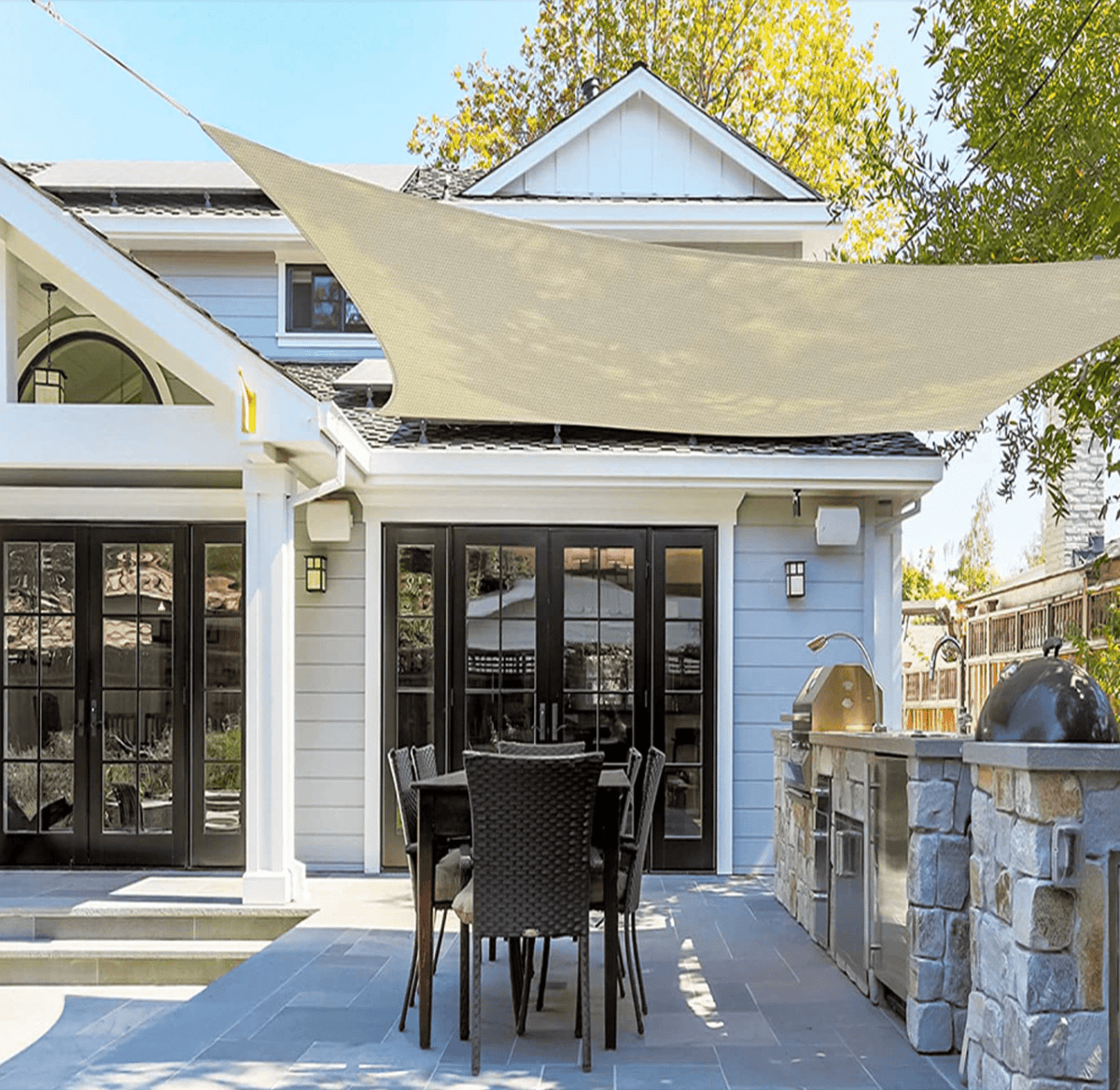 Modern Sun Shade Sail Combining Style and Protection