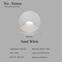Modern Waterproof IP65 Outdoor Recessed LED Wall Light - 3W Embedded Step, Staircase, Balcony & Porch Light
