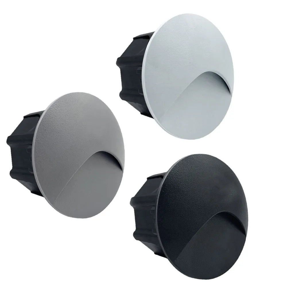 Modern Waterproof IP65 Outdoor Recessed LED Wall Light - 3W Embedded Step, Staircase, Balcony & Porch Light