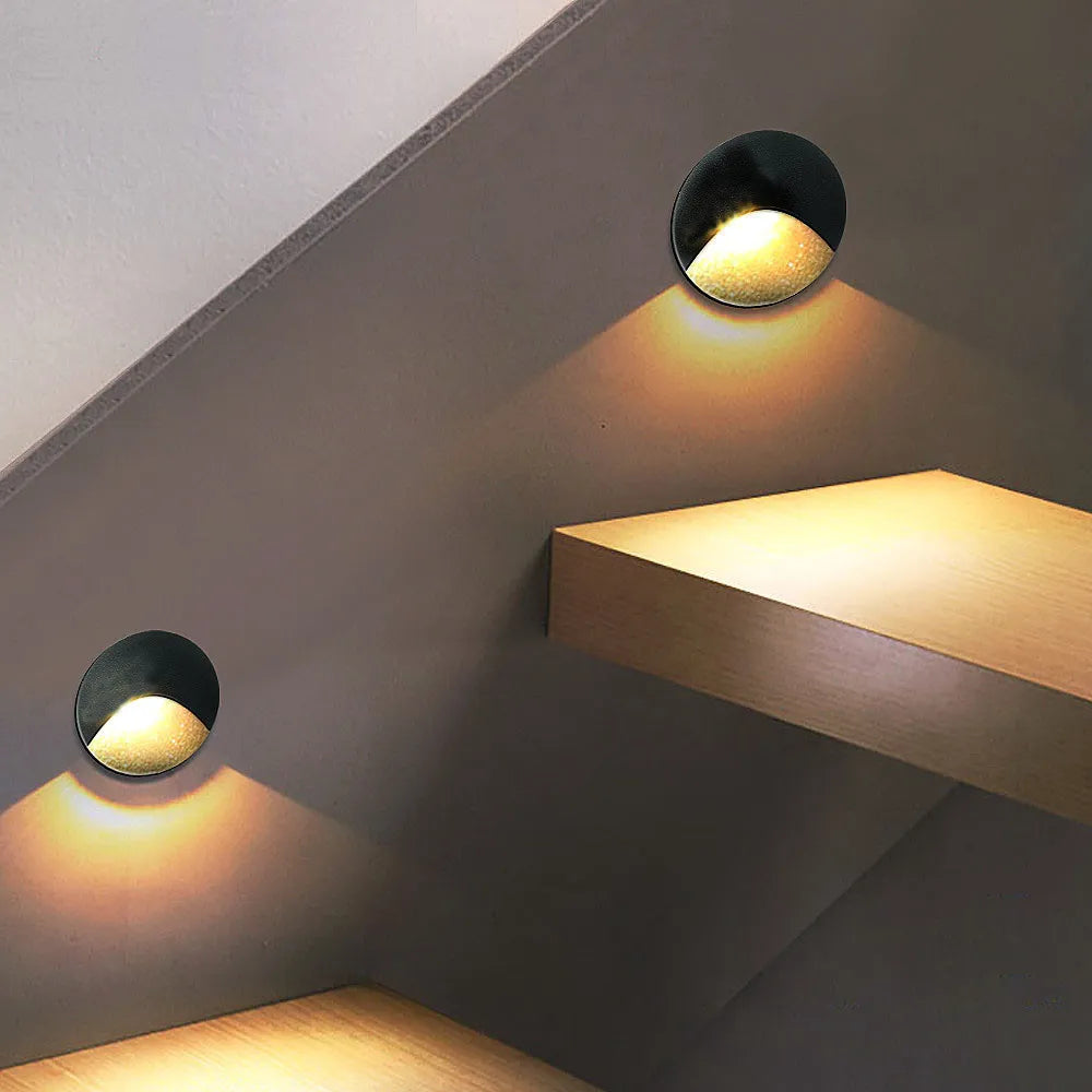 Modern Waterproof IP65 Outdoor Recessed LED Wall Light - 3W Embedded Step, Staircase, Balcony & Porch Light