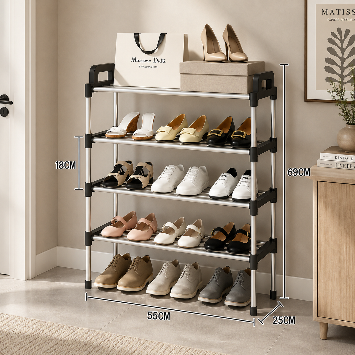 Modular Shoe Rack 3-6 Tiers