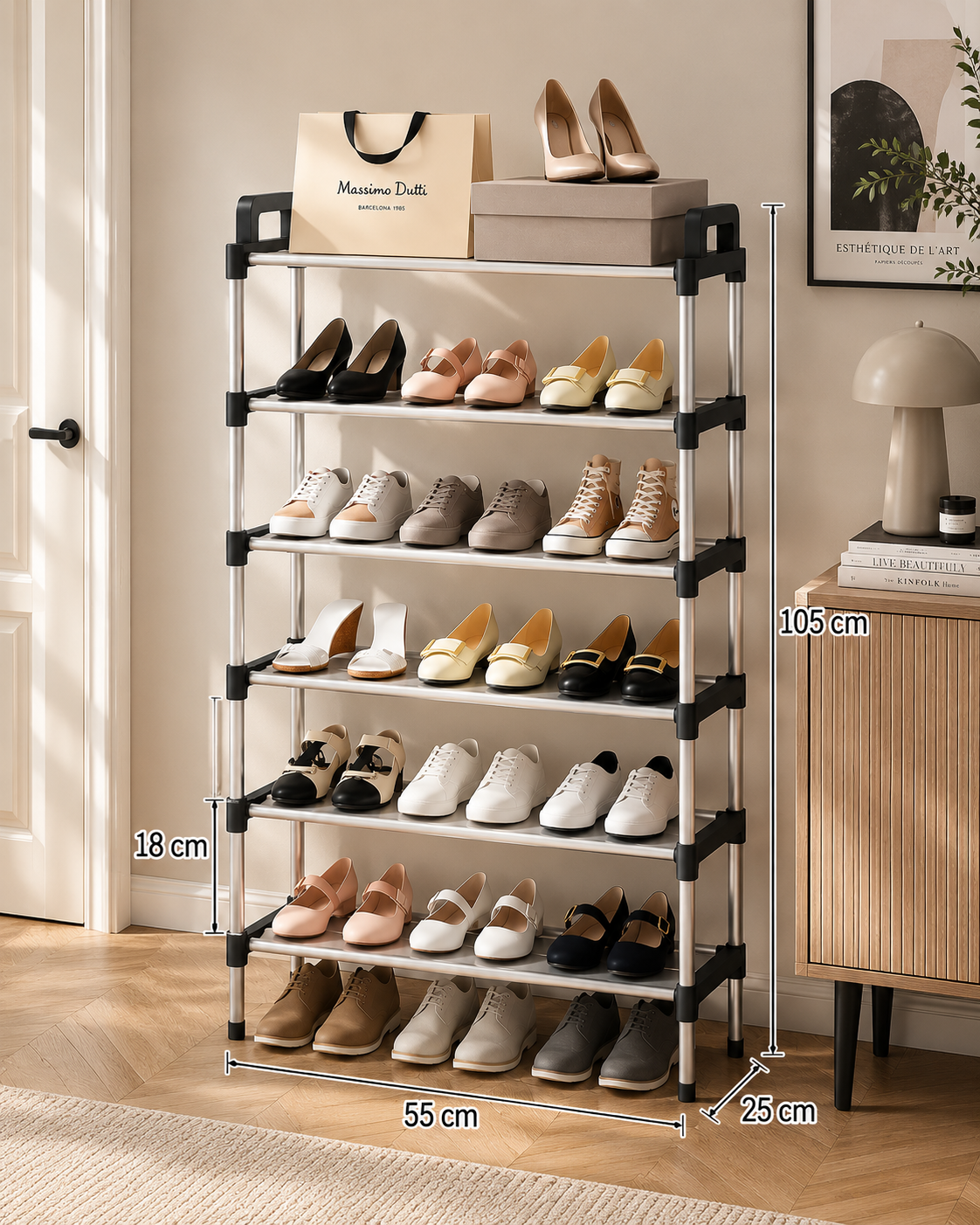 Modular Shoe Rack 3-6 Tiers