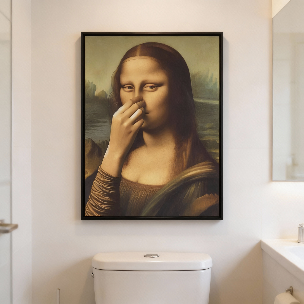 Mona Lisa Toilet Humor Print